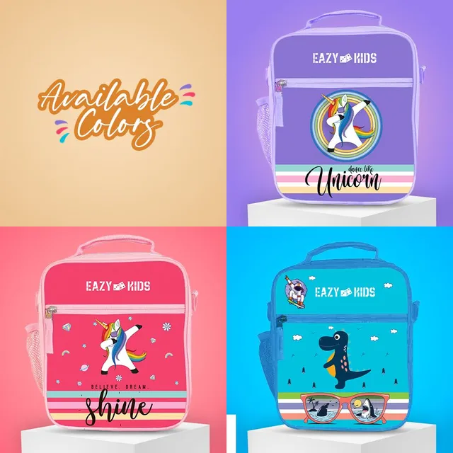 Eazy Kids – Bento Lunch Bag Unicorn – Pink