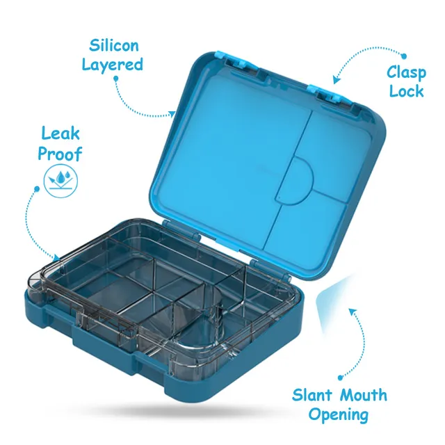 Eazy Kids – Lunch Box with Lunch Bag and Sandwich Cutter Set – TREX Blue