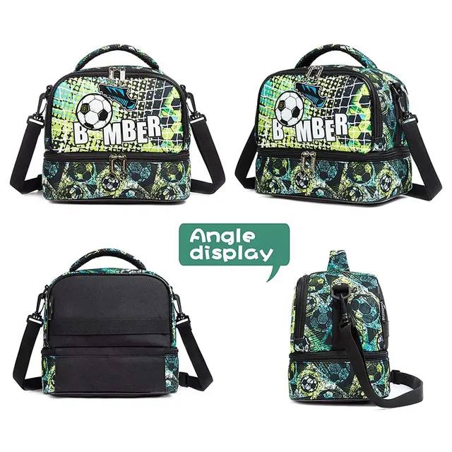 Eazy kids – Bottle / Lunch Bag – Football Green