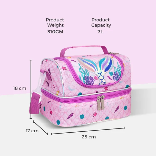 Eazy Kids – Dual Compartment Lunch Bag Mermaid – Purple