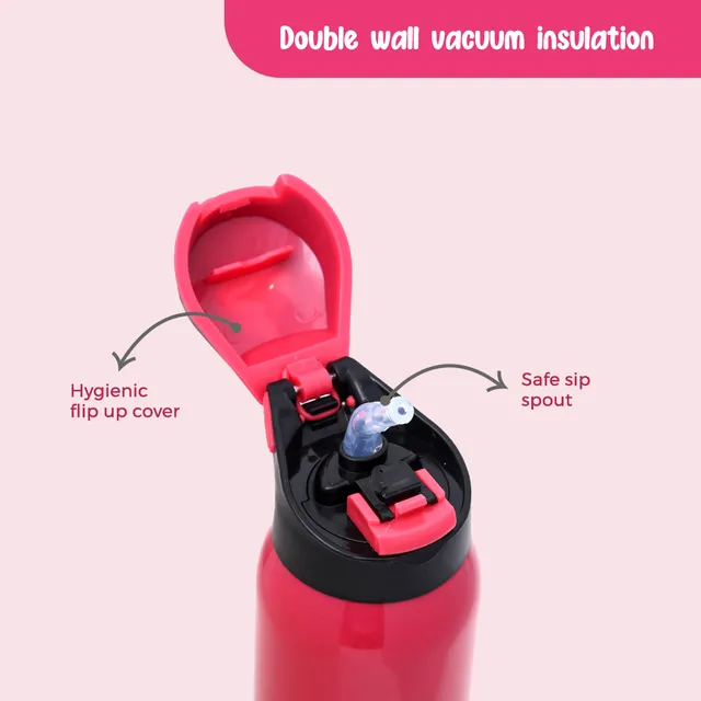 Eazy kids – Insulated School Water Bottle – Pink, 500ml