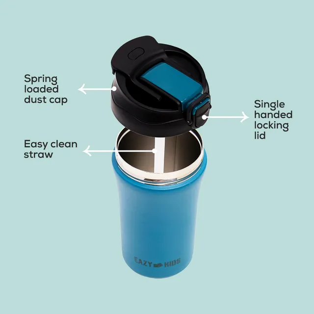 Eazy kids - Insulated Tumbler Water Bottle - Blue, 400ml