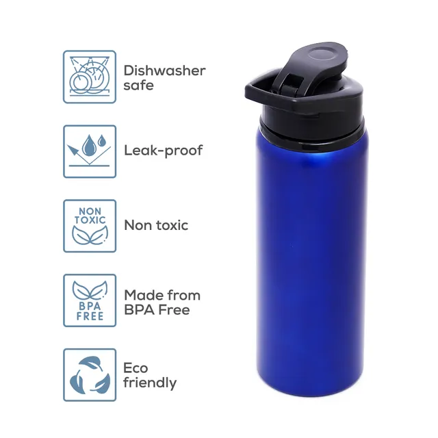Eazy kids - Stainless Steel Sports Water Bottle - Blue, 700ml