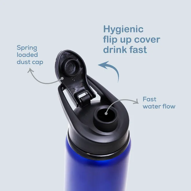 Eazy kids – Stainless Steel Sports Water Bottle – Blue, 700ml
