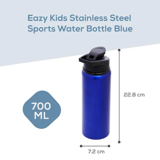 Eazy kids – Stainless Steel Sports Water Bottle – Blue, 700ml