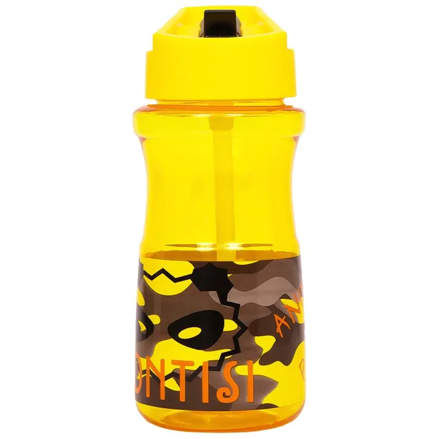 Eazy Kids - Water Bottle with Straw 500ml - Yellow