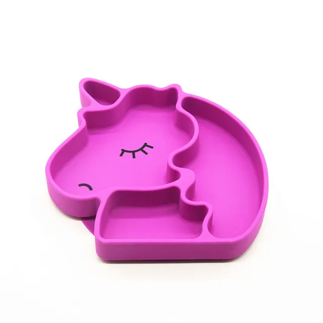 Eazy Kids - Silicon Suction Plate Unicorn Pink