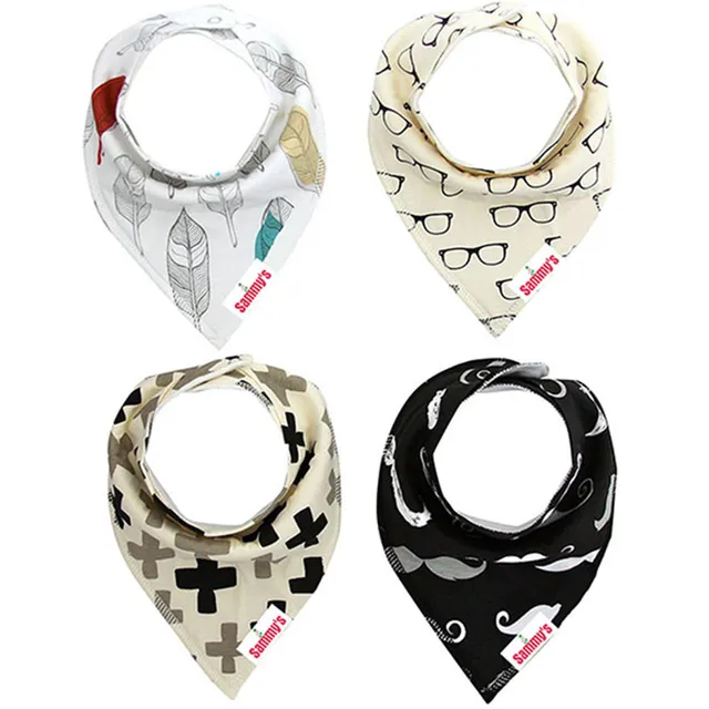 Eazy Kids Anchors & Ships Bandana Bibs Set of 4