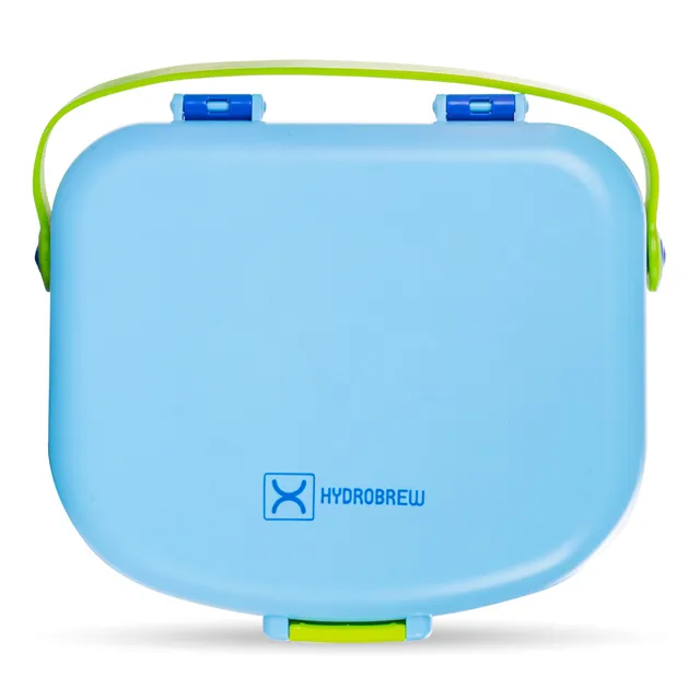 Hydrobrew - 4 Compartment Bento Lunch Box w/Spoon & Fork Set - Cobalt