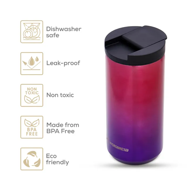 Hydrobrew - Double Wall Insulated Tumbler Water Bottle - Chrome - 500ml