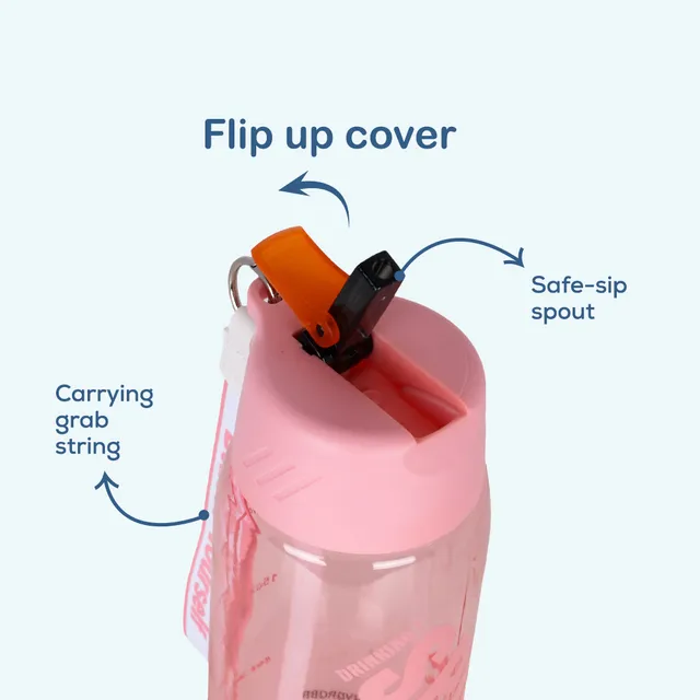 Hydrobrew – Water Bottle 800ml with Grab String – Pink