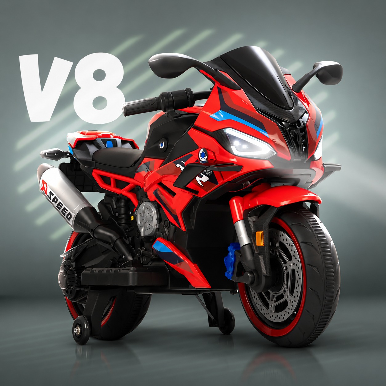 Megastar - Megastar Kids Electric Superbike Ride-On 12V Dual Motor, Led Lights