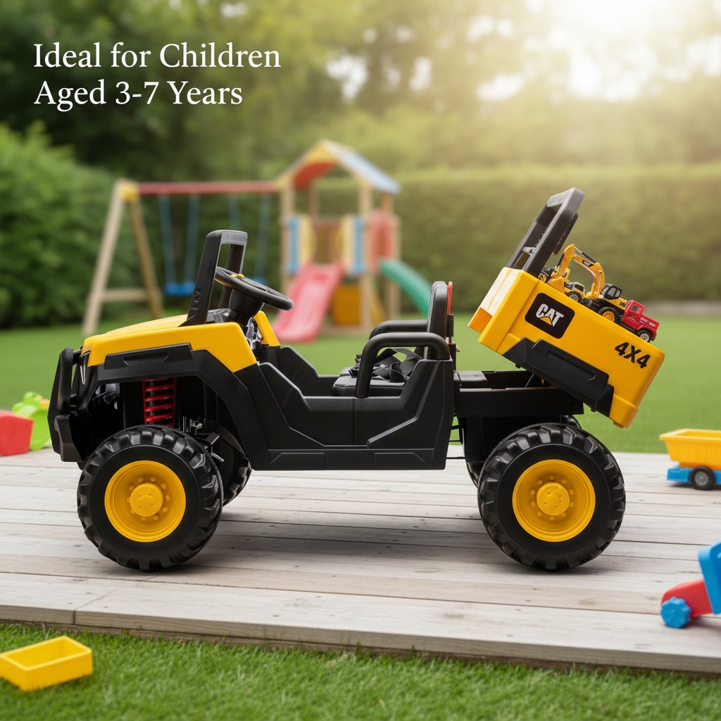 Megastar – Megastar Electric Rideon 12 V Officially Licensed Caterpillar Dump Truck With Rc 2 Seats
