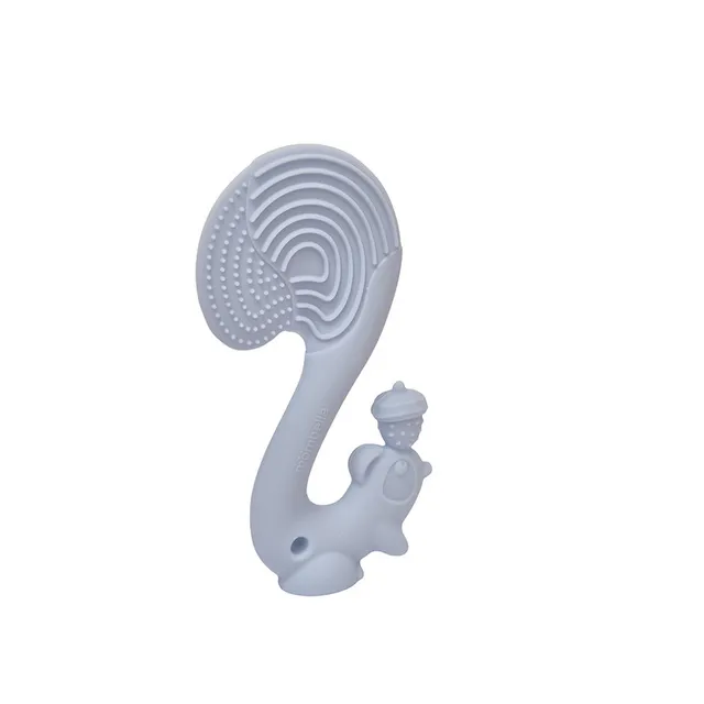 Mombella - Squirrel Baby Teether  - Light Blue