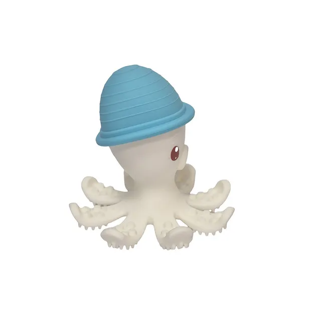 Mombella – Ollie Teether Toy – Octopus – Blue/White