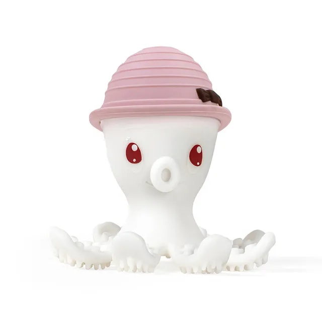 Mombella - Ollie Octopus Teether - Old Rose