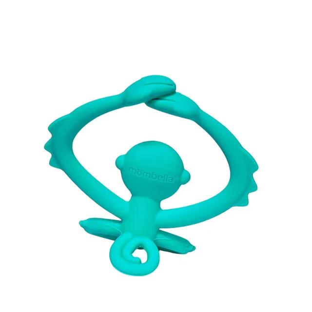 Mombella - Hugging Monkey Teether Toys - Aqua Green