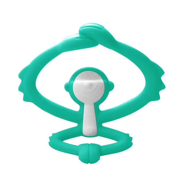 Mombella - Hugging Monkey Teether Toys - Aqua Green