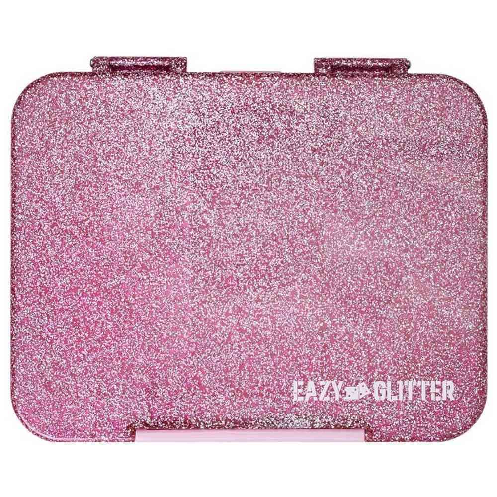 Eazy Kids 6 & 4 Convertible Bento Lunch Box – Glitter Pink