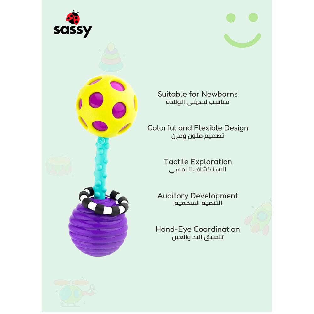 Sassy Toys – Bend and Flex Barbell Rattle