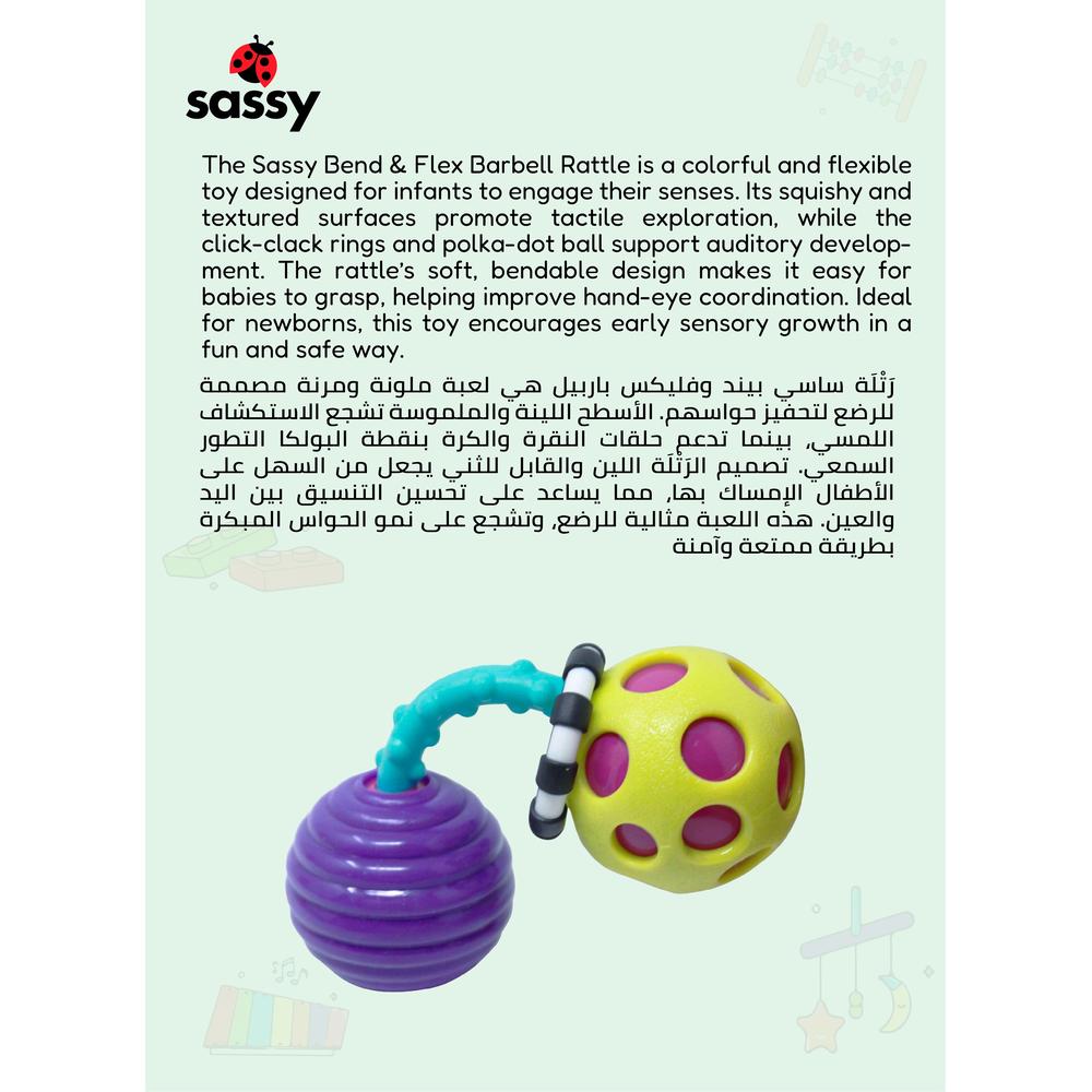 Sassy Toys – Bend and Flex Barbell Rattle