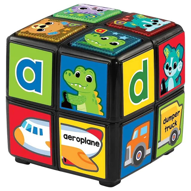 VTech - Baby Twist & Teach Animal Cube, Baby Sensory Toy with Music