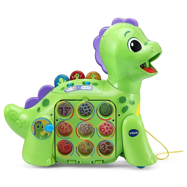 Vtech - Chomp-along Dino, Musical Toddler Toy, Teaches Numbers, Colours & Food
