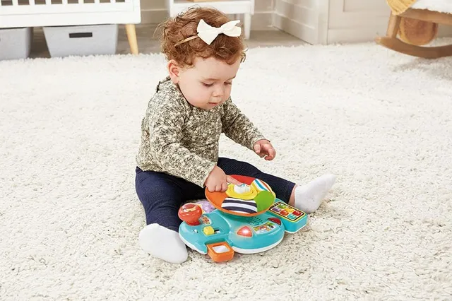 VTech - Baby Beep Beep Driver – Interactive Steering Wheel Toy with Lights, Sounds, Buttons & Textures 
