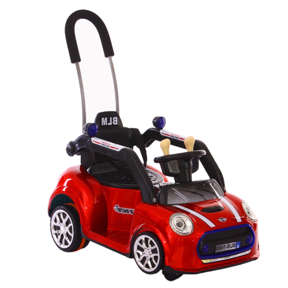 Megastar - Megastar Kids Ride On 6 V Swing & Push Car With Parental Handle Red