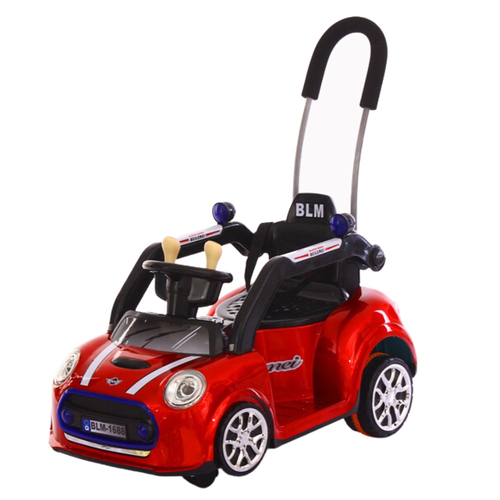 Megastar - Megastar Kids Ride On 6 V Swing & Push Car With Parental Handle Red