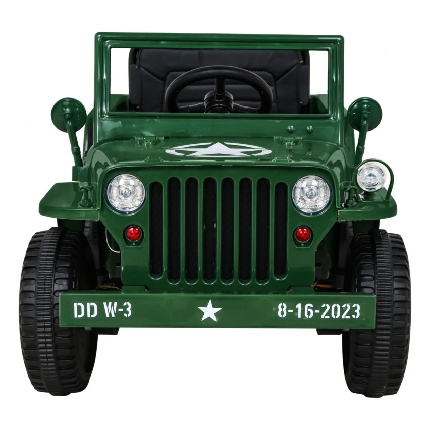 Megastar - Megastar Rideon Army Classic Jeep 12 V With 2 Seats And Parental Rc