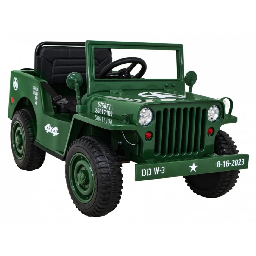 Megastar - Megastar Rideon Army Classic Jeep 12 V With 2 Seats And Parental Rc