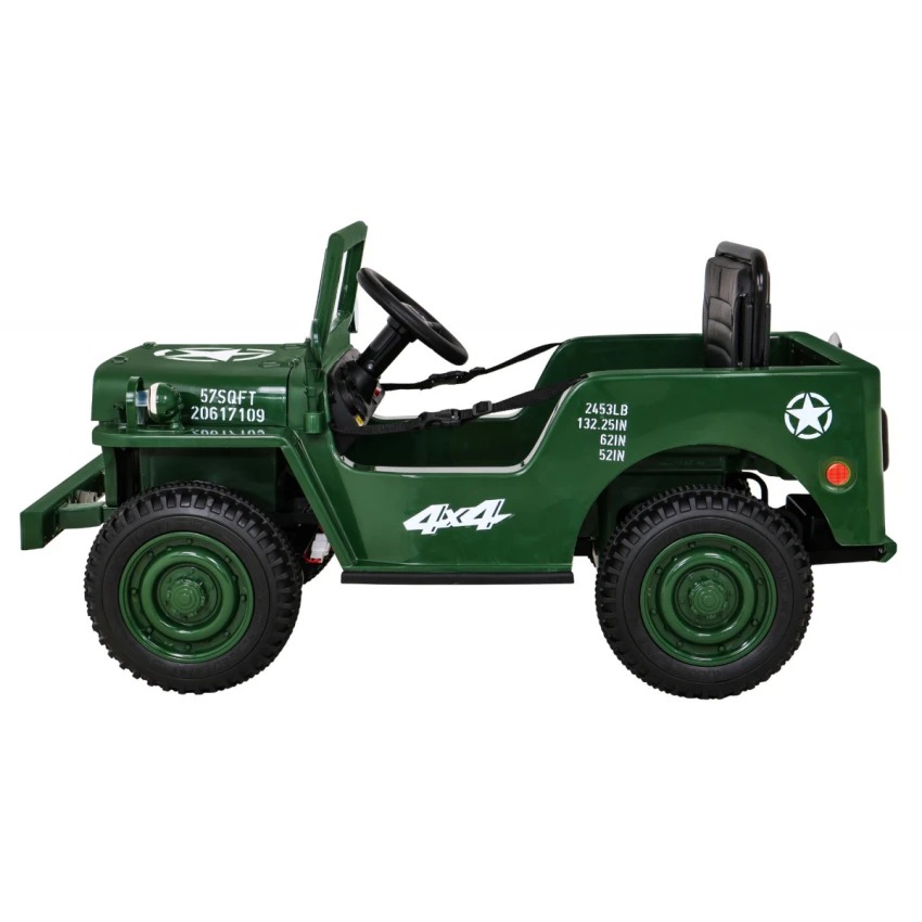 Megastar – Megastar Rideon Army Classic Jeep 12 V With 2 Seats And Parental Rc