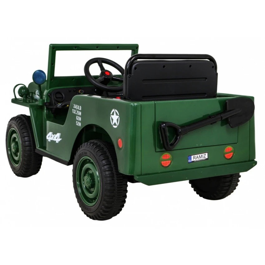 Megastar – Megastar Rideon Army Classic Jeep 12 V With 2 Seats And Parental Rc