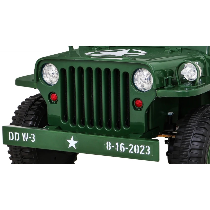 Megastar – Megastar Rideon Army Classic Jeep 12 V With 2 Seats And Parental Rc