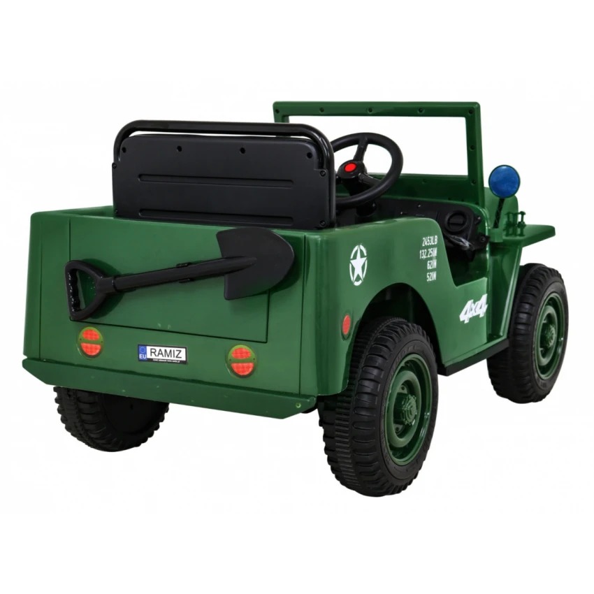 Megastar – Megastar Rideon Army Classic Jeep 12 V With 2 Seats And Parental Rc
