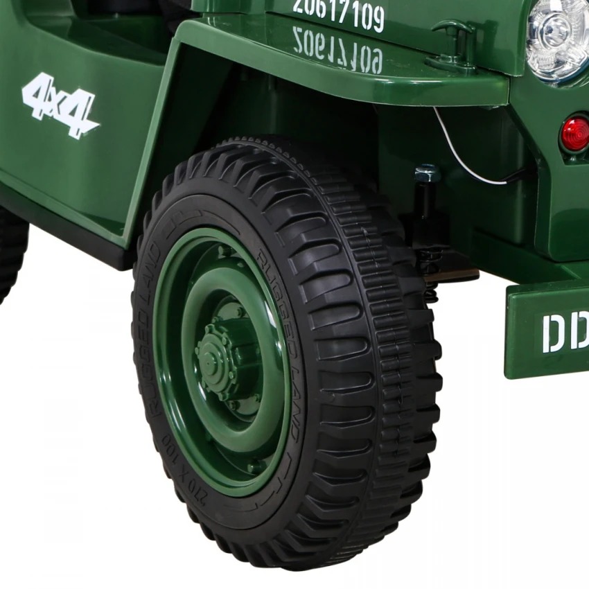 Megastar – Megastar Rideon Army Classic Jeep 12 V With 2 Seats And Parental Rc