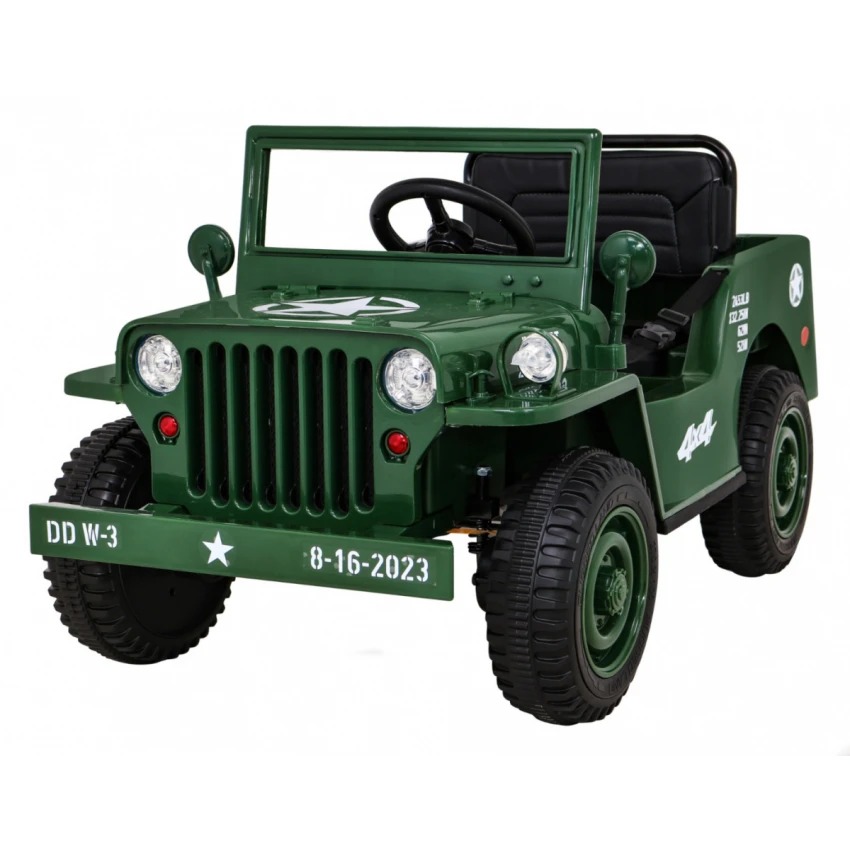 Megastar – Megastar Rideon Army Classic Jeep 12 V With 2 Seats And Parental Rc