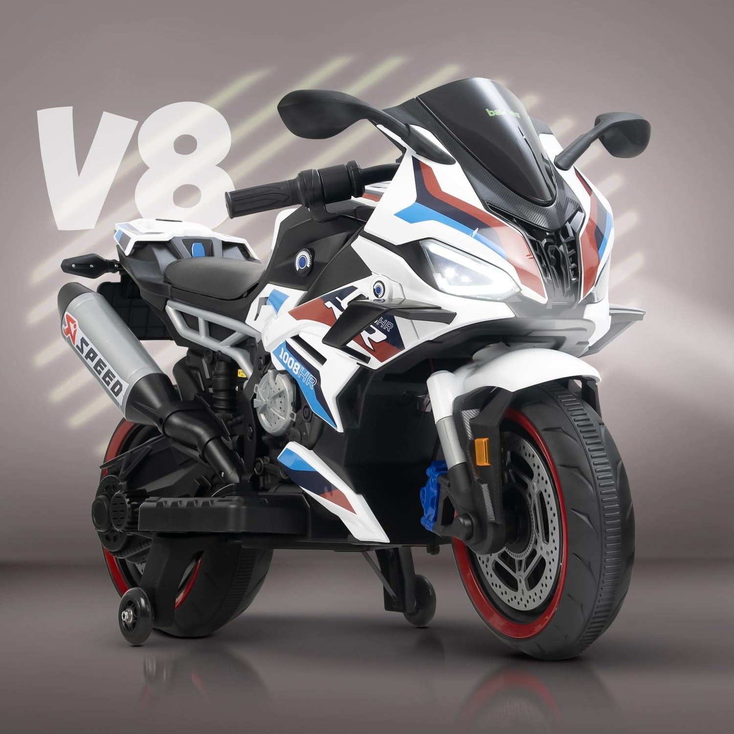 Megastar – Megastar Kids Electric Superbike Ride-On 12V Dual Motor, Led Lights