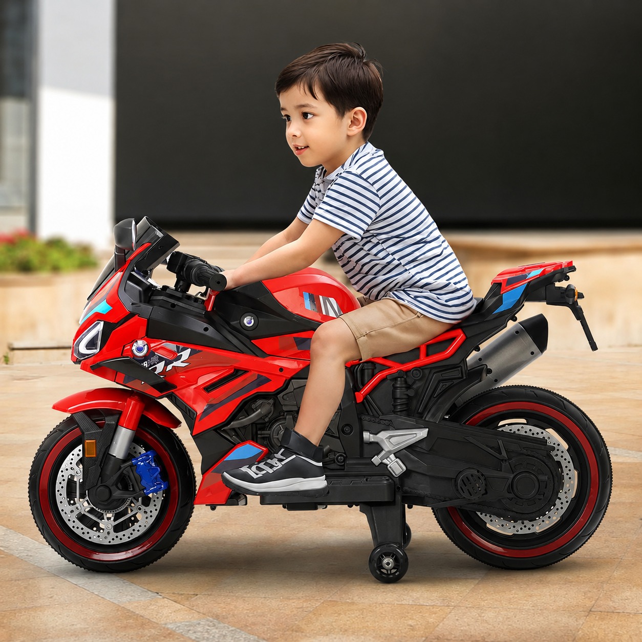 Megastar – Megastar Kids Electric Superbike Ride-On 12V Dual Motor, Led Lights