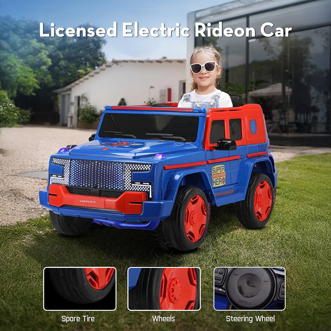 Megastar – Megastar Licensed Electric Rideon Kids Spiderman 12 V Suv Jeep With Rc
