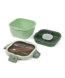 Eazy Kids – 2 Compartment Lunch Box with Spoon 1320ml – Green