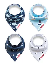 Eazy Kids Anchors & Ships Bandana Bibs Set of 4