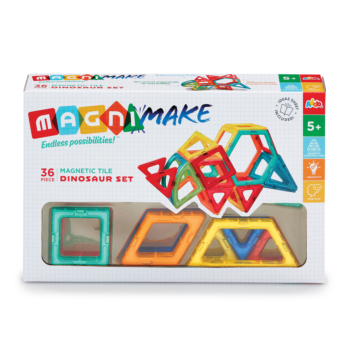 Addo Magnimake 36 PC Dinosaur Set