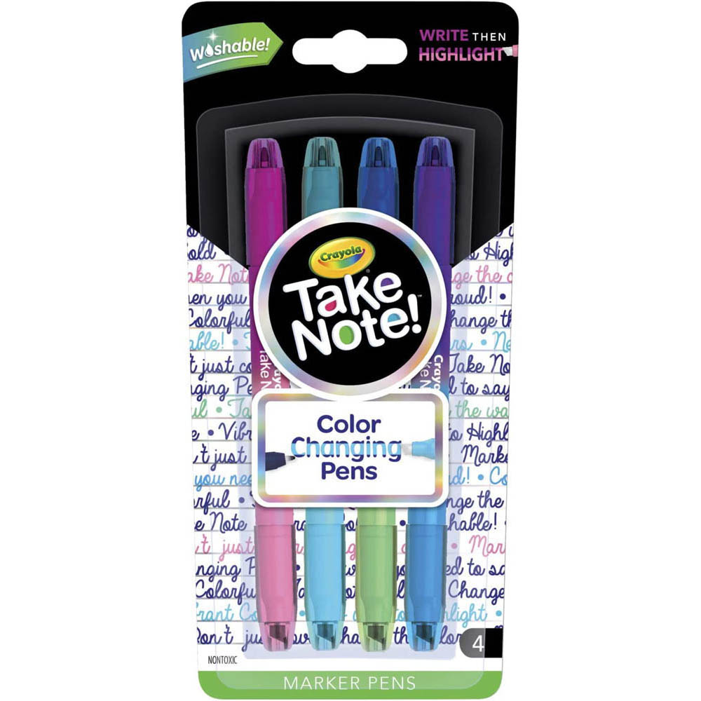 Crayola - Color Changing Pens, Bullet Journal Supplies, 8 Colors - 4Count