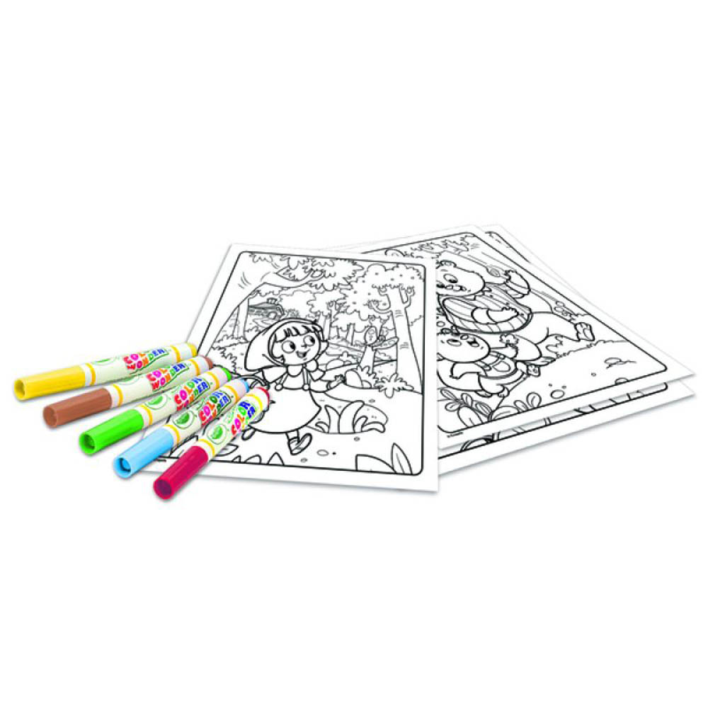 Crayola – Color Wonder Set Once Upon A Time Coloring Book – 4 Markers