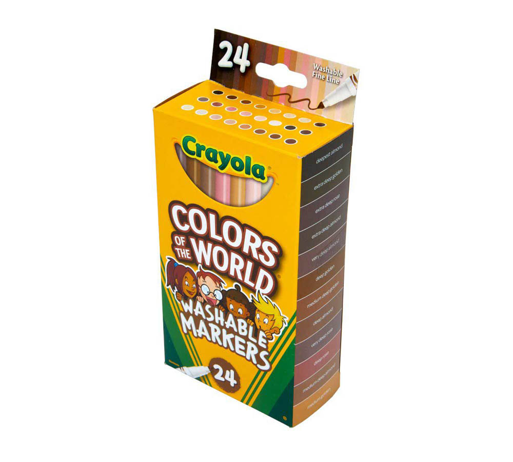 Crayola – Colors Of The World Fine Line Washable Skin Tone Markers, 24 Count