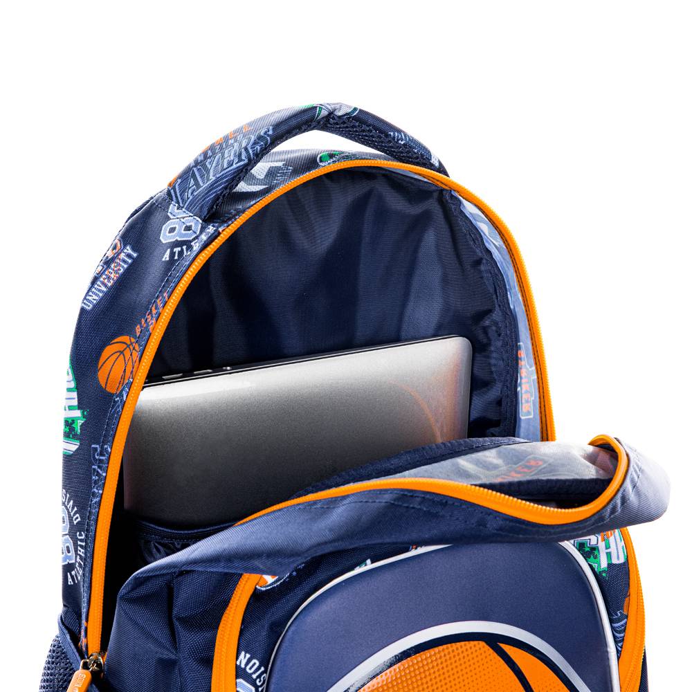 Eazy Kids – 18Inch- Set of 4 Backpack w/ Water Bottle, Lunch Bag and Pencil Case – Basket Ball