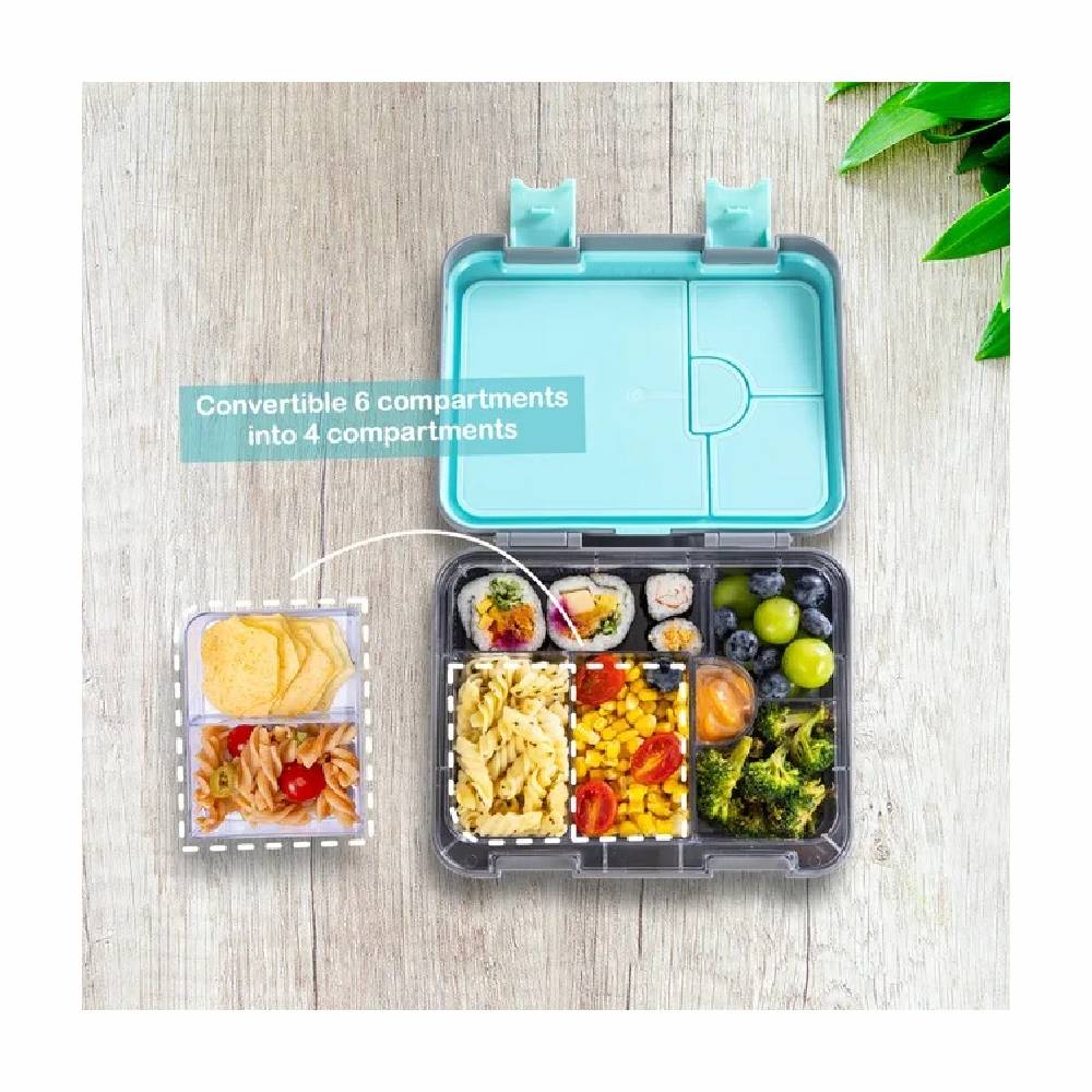 Eazy Kids - 6 & 4 Convertible Bento Lunch Box Set - T-Rex