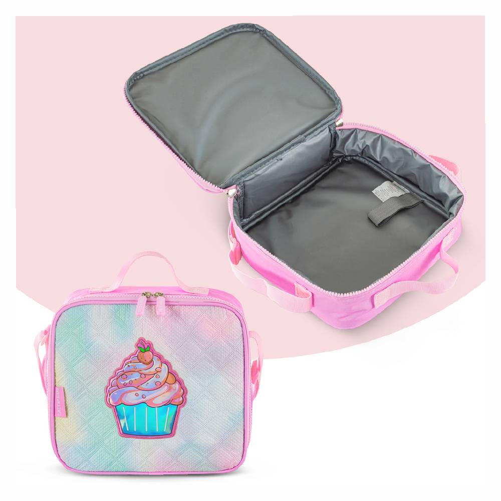 Eazy Kids – Backpack w/Lunch Bag and Pencil Case – 17Inch – Set of 3 – Sugar Pop Pink